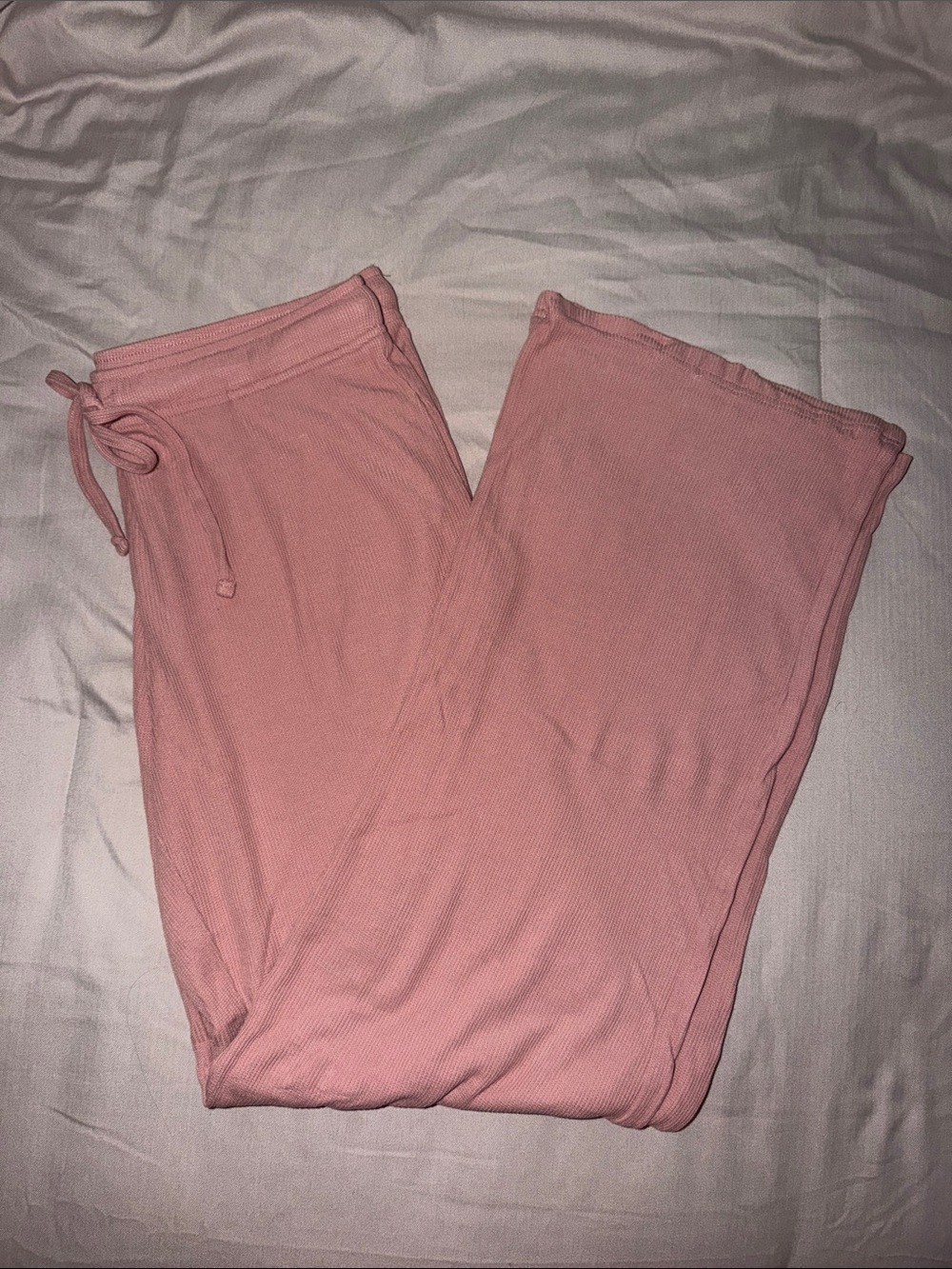 Caden Lane Women’s Waffle-Knit Dusty Pink Pajama Pants